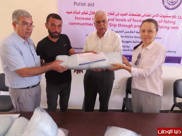 جمعية الملاحين البحريين تُنفذ المرحلة الأولى من توزيع الشباك لصيادي غزة