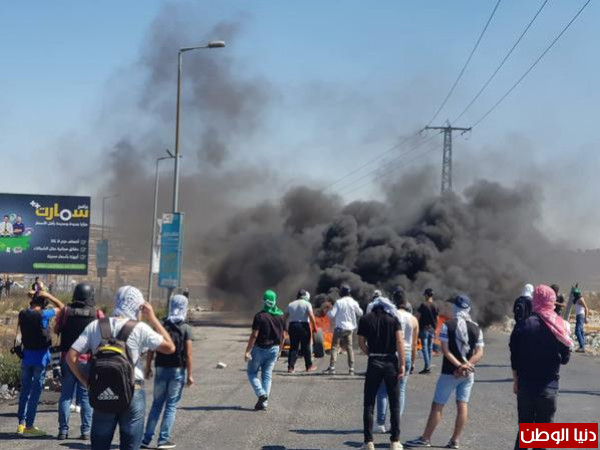 مواجهات على مدخل البيرة الشمالي عقب الاعتصام في بيرزيت