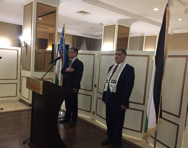 سفارة دولة فلسطين لدىأوزبكستان تحيي الذكرى الـ25 لإقامة العلاقات الدبلوماسية بين البلدين