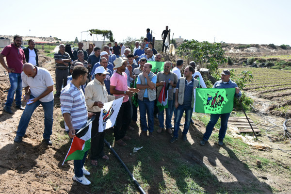 العمل الزراعي وحركة طريق الفلاحين بغزة ينفذان زيارة ميدانية لمزارعي الفراولة