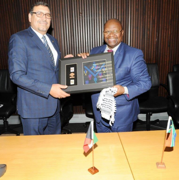 السفير الدجاني يجتمع مع نائب وزير الحكم المحلي الجنوب افريقي