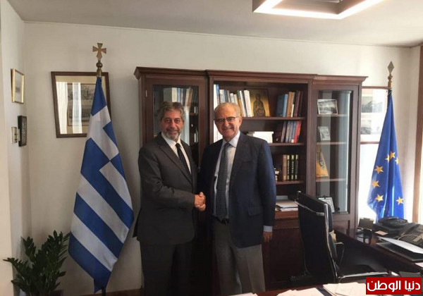 طوباسي يلتقي نائب وزير خارجية اليونان ويتسلم دعوة للوزير المالكي لزيارة اليونان