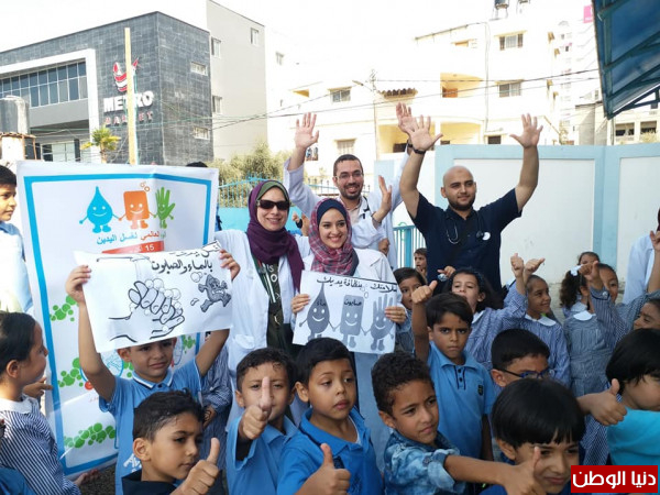 مستشفى النصر للأطفال تنفذ أكبر فعالية لنشر ثقافة غسيل الأيدي لطلبة المدارس