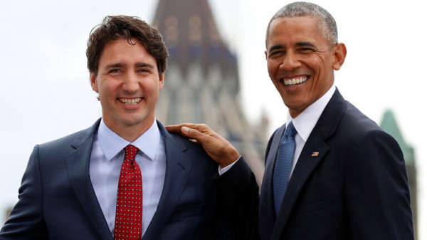 شاهد: أوباما يدعو الكنديين لإعادة انتخاب ترودو