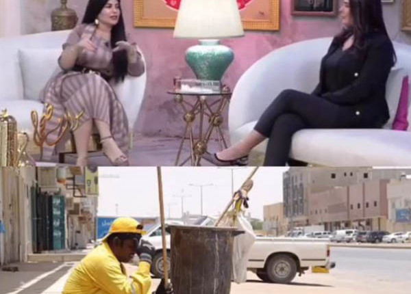 مذيعة خليجية تصدم الجمهور بسخريتها من عامل النظافة