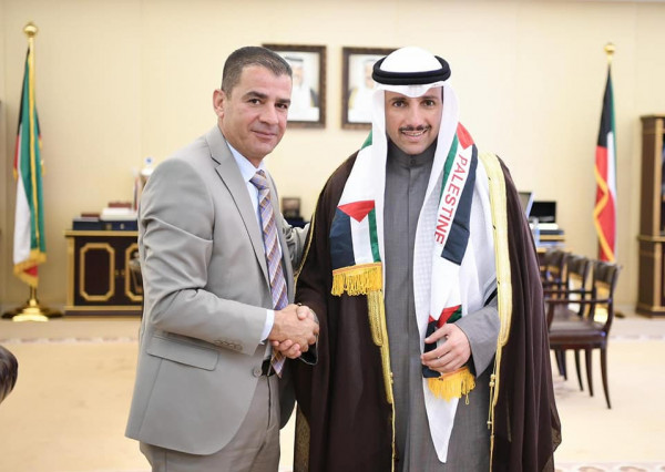 رئيس مجلس الأمة الكويتي يؤكد دعمه الدائم لحقوق الشعب الفلسطيني وقضيته العادلة