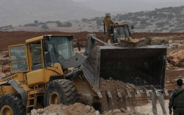 الاحتلال يجرف 27 دونما من أراضي كفر لاقف شرق قلقيلية