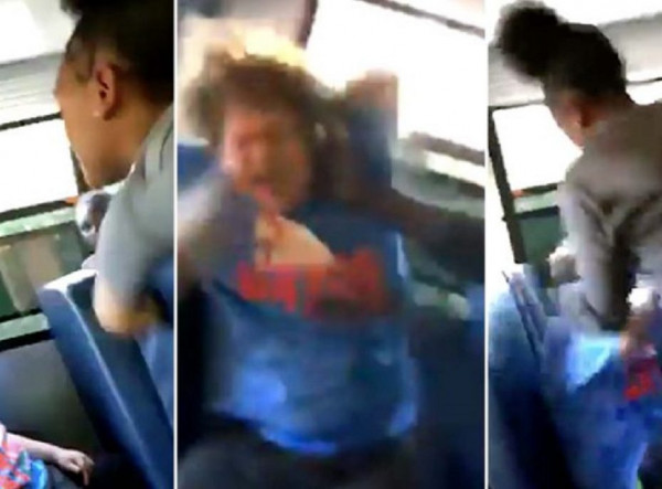 فيديو مروع.. اعتداء وحشي على طفل داخل حافلة مدرسية بأمريكا بسبب ترامب