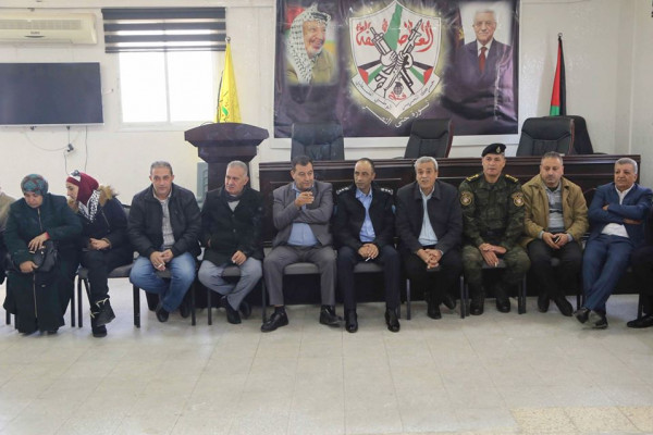 فتح- إقليم قلقيلية تستقبل محافظ المدينة وقادة الأمن في ذكرى الانطلاقة
