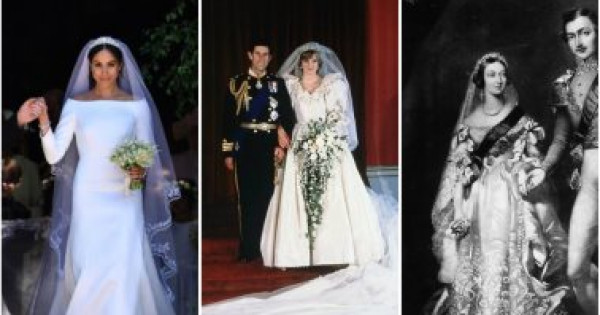 من الملكة فيكتوريا لميجان ماركل.. 18 فستان زفاف دخلوا تاريخ الموضة