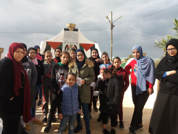 جمعية الشهيدة ايمان حجو تزور ضريح الجنديّ المجهول في مخيم الرشيدية
