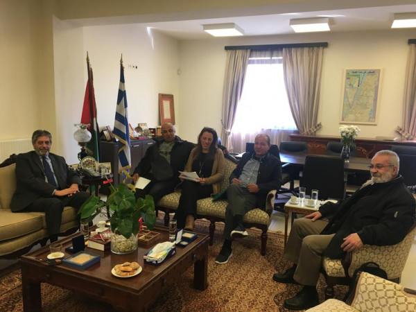 طوباسي يستقبل رئيس الهيئة الإدارة للجالية الفلسطينية باليونان
