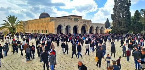 50 ألف مصل يؤدون صلاة الجمعة في المسجد الأقصى