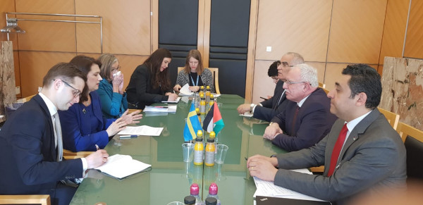 وزيرة خارجية السويد تؤكد لـ "المالكي" دعم حل الدولتين والإجماع الدولي