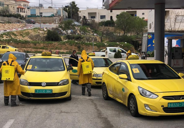 تعقيم مركبات العمومي والحافلات ومركبات تدريب السياقة بالخليل