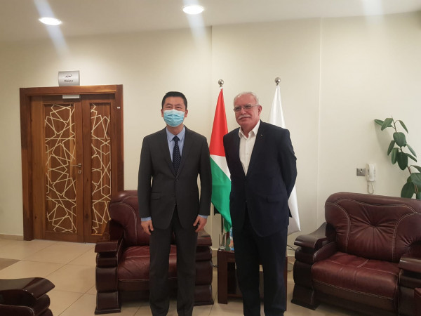 المالكي يجتمع مع سفير جمهورية الصين الشعبية لدى دولة فلسطين