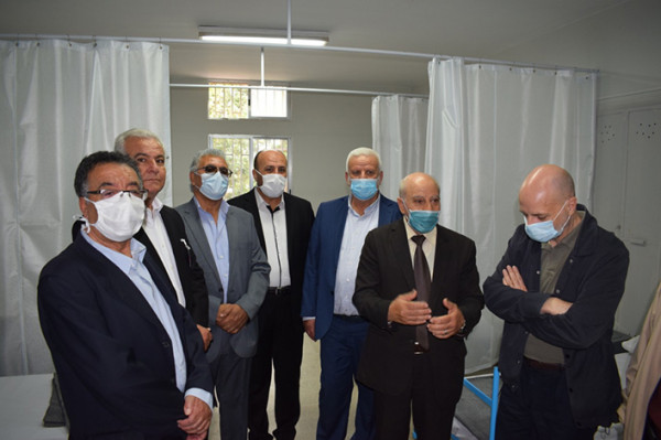 قيادة فصائل منظمة التحرير تشارك (أونروا) بافتتاح مركز الحجر الصحي في سبلين
