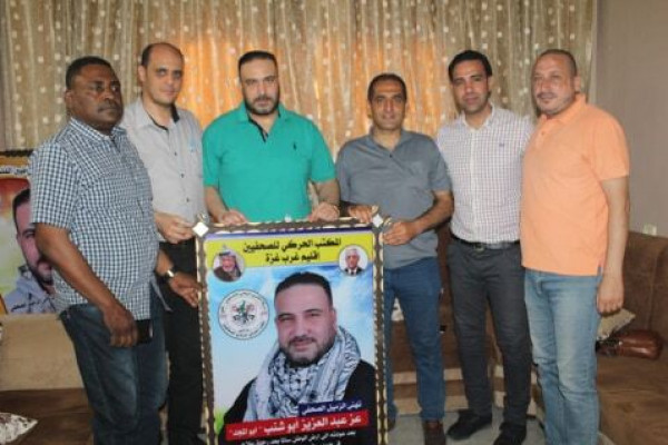 المكتب الحركي للصحفيين يزور عدداً من الزملاء في غرب غزة