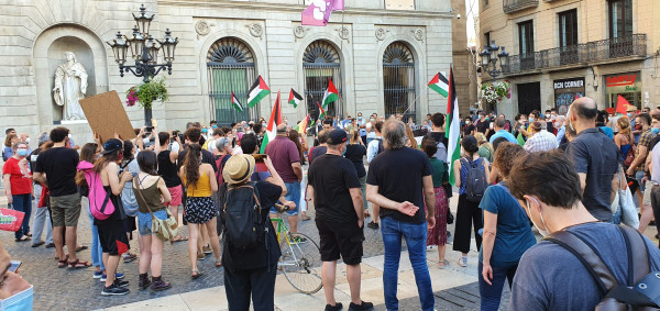 وقفتان احتجاجيتان في برشلونة وسرقسطة تنديداً بخطة الضم الإسرائيلية