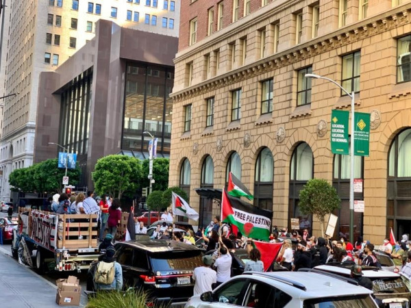 شاهد: رفع الأعلام الفلسطينية بمسيرتي سيارات ضد "الضم" في الولايات المتحدة