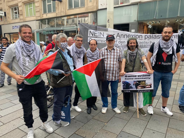بالصور: وقفة احتجاجية في النمسا ضد مخطط الضم الإسرائيلي