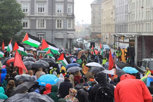 مظاهرة حاشدة في العاصمة الدانمركية كوبنهاجن رفضاً للضم