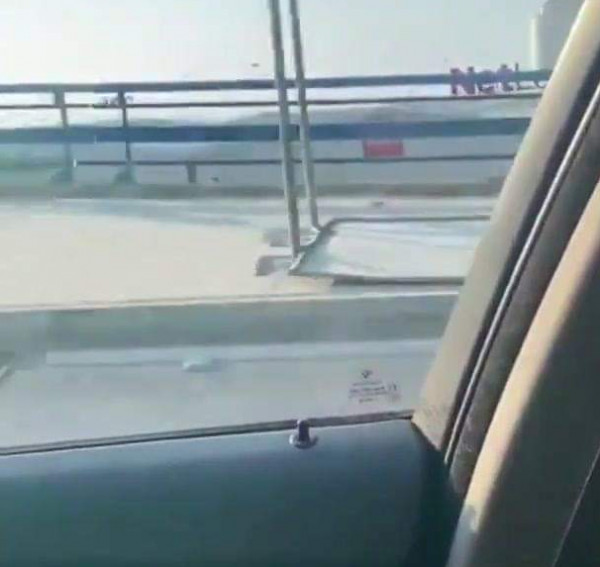 شاهد: انفجار بيروت يُلحق أضراراً بسائق سيارة أثناء القيادة
