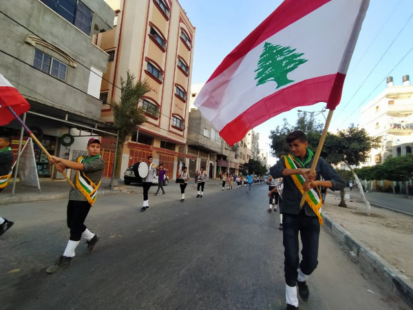 مجموعات غزة الكشفية تنظم مسيرة كشفية تضامنا مع لبنان