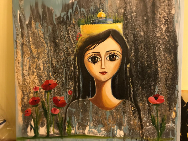 صور: الفنانة الفلسطينية هنادي بدر: أعمالي الفنية في معرضي "أنا وناجي "
