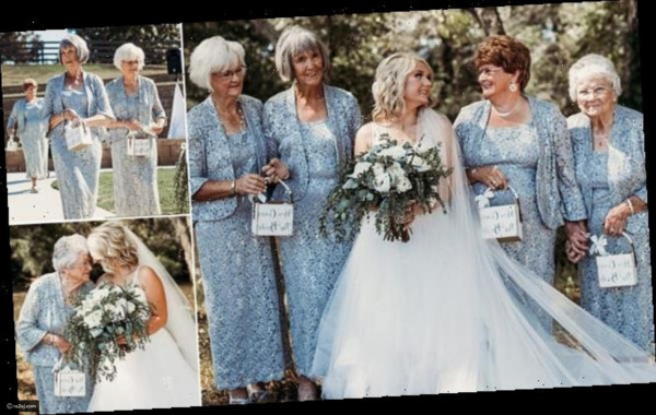 صور: عروس تختار جداتها الأربع وصيفات حفل زفافها بدلاً من الصديقات