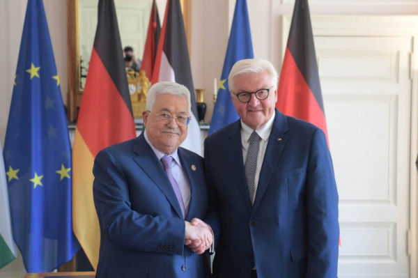 الرئيس عباس يبحث مع نظيره الألماني الأوضاع الداخلية الفلسطينية والعلاقات الثنائية