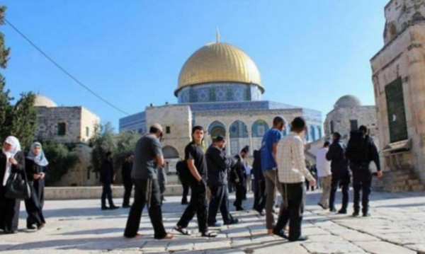 عشرات المستوطنين يقتحمون باحات المسجد الأقصى