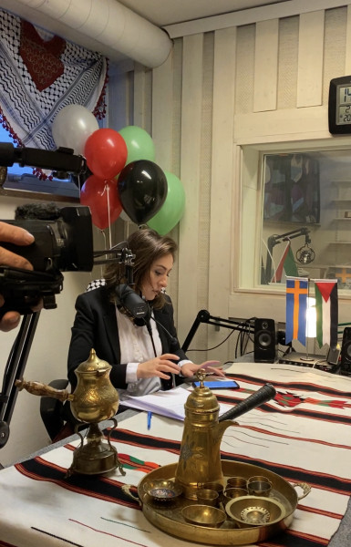 صور: افتتاح أول راديو عربي فلسطيني في السويد