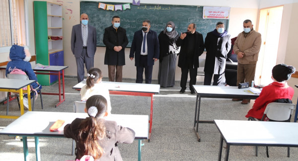وفد رفيع من وزارة الصحة يشيد بإجراءات السلامة في مدارس تعليم خان يونس