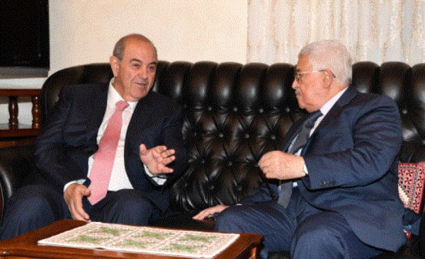 الرئيس عباس يتلقى اتصالًا هاتفيًا من رئيس وزراء العراق الأسبق إياد علاوي