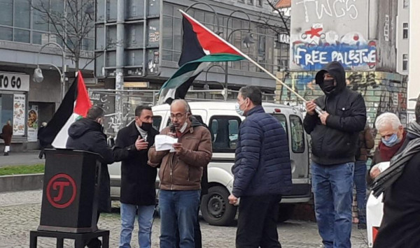 مظاهرة في برلين ضد تهجير عائلات فلسطينية من حي الشيخ جراح بالقدس المحتلة