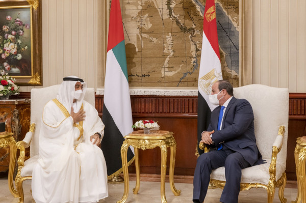 السيسي ومحمد بن زايد يؤكدان على التنسيق لحماية الأمن العربي