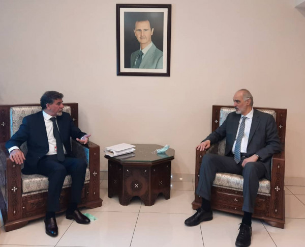 عبد الهادي يطلع نائب وزير الخارجية السوري على آخر التطورات في فلسطين