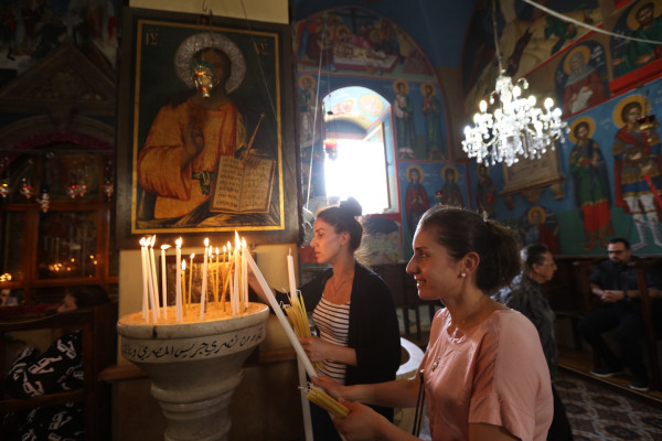 الكنائس التي تسير حسب التقويم الشرقي في بيت لحم تحتفل بعيد الخضر