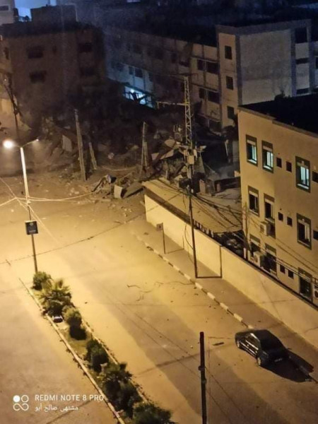 شاهد: طائرات الاحتلال تستهدف "بركس" في حي تل الهوى بغزة