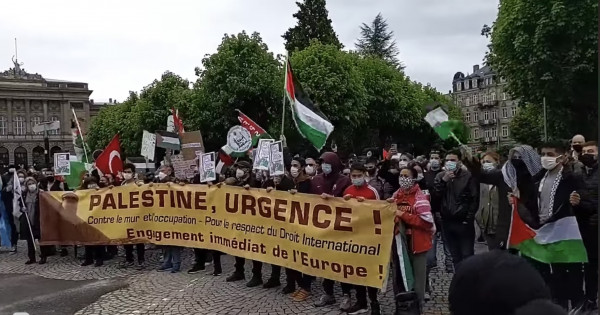 الآلاف في شوارع فرنسا يخرجون تضامناً مع الشعب الفلسطيني وتنديداً بالعدوان
