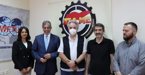 السفير طوباسي يلتقي بقيادة الجبهة العمالية اليونانية