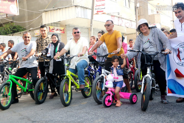 رفح: اتحاد لجان المرأة الفلسطينية ينفذ مارثون الدراجات بمشاركة العديد من الدول الأجنبية