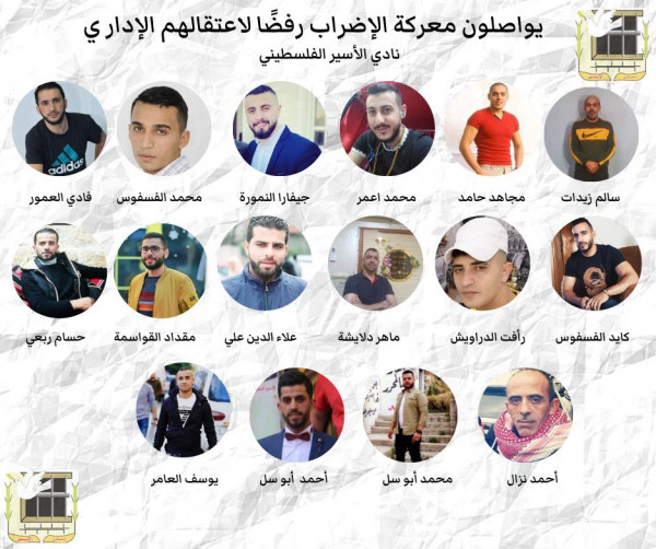 ارتفاع عدد الأسرى المضربين في سجون الاحتلال إلى 17