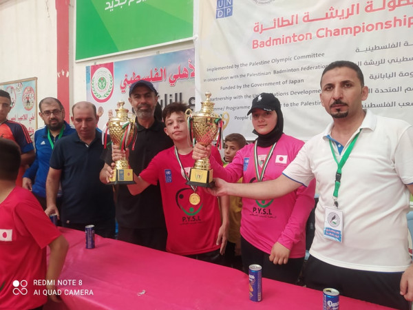 الأولمبية واتحاد الريشة يتوجان الفائزين بمنافسات البطولة الأولى للعبة بغزة