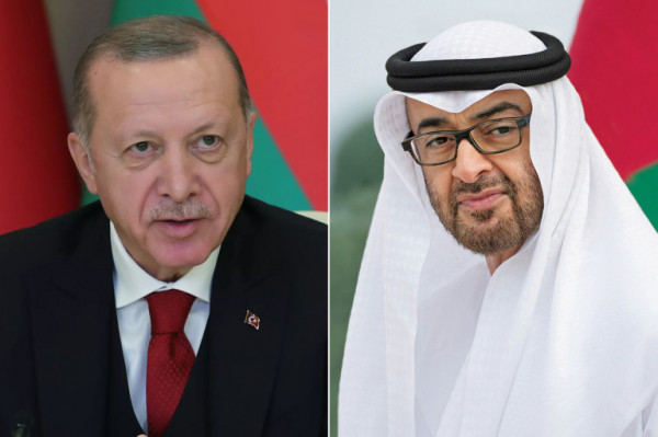 ماذا جاء في الاتصال الهاتفي بين ولي عهد أبوظبي وأردوغان؟