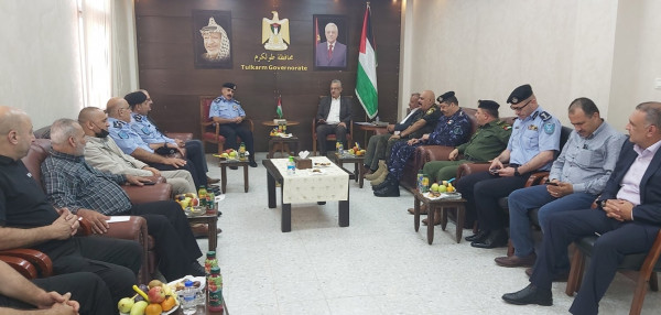 محافظ طولكرم يلتقي مدير عام الشرطة اللواء يوسف الحلو