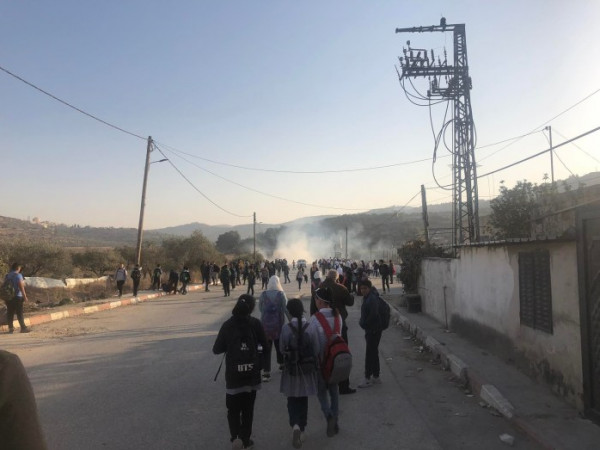 إصابات باعتداء للاحتلال على طلبة مدرسة اللبن الشرقية