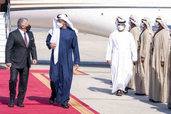 ملك الأردن يصل إلى الإمارات للقاء محمد بن زايد