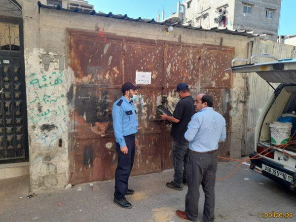 شرطة البلديات ترافق موظفي بلدية غزة في مهمة إغلاق 88 نقطة غاز عشوائية